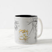 Vietnamees Origineel Drakenjaar 2024 2TM2 Tweekleurige Koffiemok (Voorkant rechts)