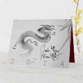 Vietnamees Origineel Drakenjaar 2024 HBGC Kaart (Gele Bloem)