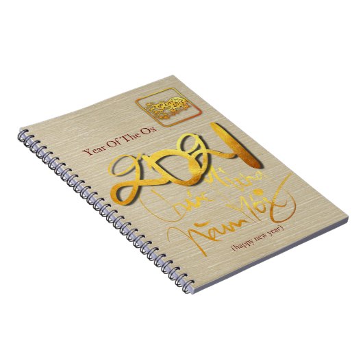 Vietnamees ox jaar 2021 SNoteB Notitieboek (Rechterzijde)