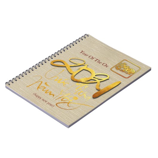 Vietnamees ox jaar 2021 SNoteB Notitieboek (Linkerzijde)