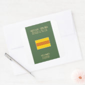 Vietnamees paspoort - Vlag van Zuid-Vietnam Vierkante Sticker (Envelop)