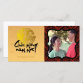 Vietnamees Rooster 2017 Greeting Photo lijst card (Voorkant / Achterkant)