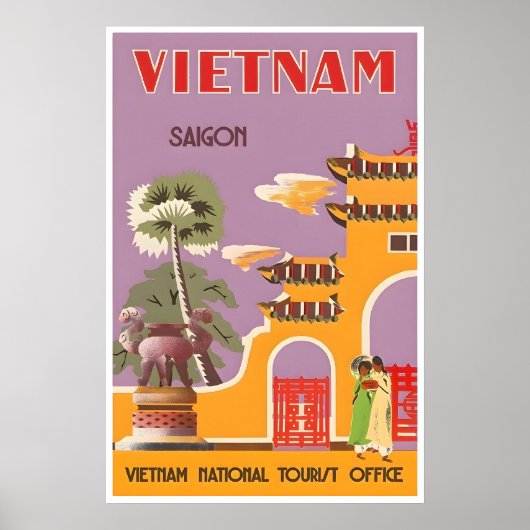 Vietnamees Souvenir Reisposter Vietnamese Kunst Poster (Voorkant)