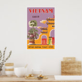 Vietnamees Souvenir Reisposter Vietnamese Kunst Poster (Keuken)