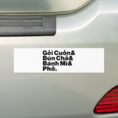 Vietnamees straatvoedsel bumpersticker (Op auto)