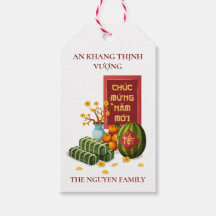 Vietnamees Tet Banh Chung Watermeloen & Hoa Mai