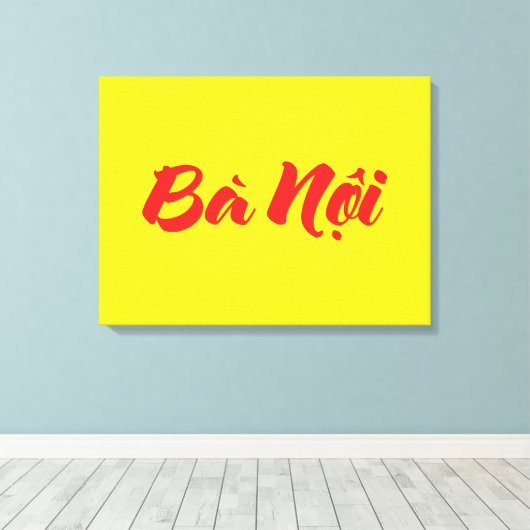 Vietnamees (vaderlijk) grootmoeder - Bà Nempli Canvas Afdruk (Insitu (Houten vloer))