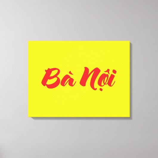 Vietnamees (vaderlijk) grootmoeder - Bà Nempli Canvas Afdruk (Voorkant)