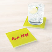 Vietnamees (vaderlijk) grootmoeder - Bà Nempli Glazen Onderzetter (Schuin)