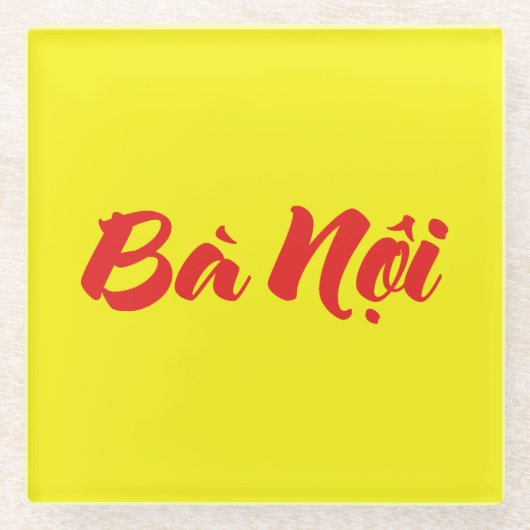 Vietnamees (vaderlijk) grootmoeder - Bà Nempli Glazen Onderzetter (Voorkant)