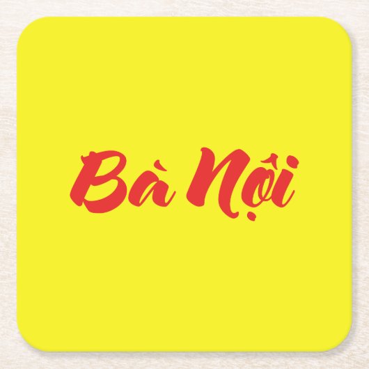 Vietnamees (vaderlijk) grootmoeder - Bà Nempli Kartonnen Onderzetters (Voorkant)