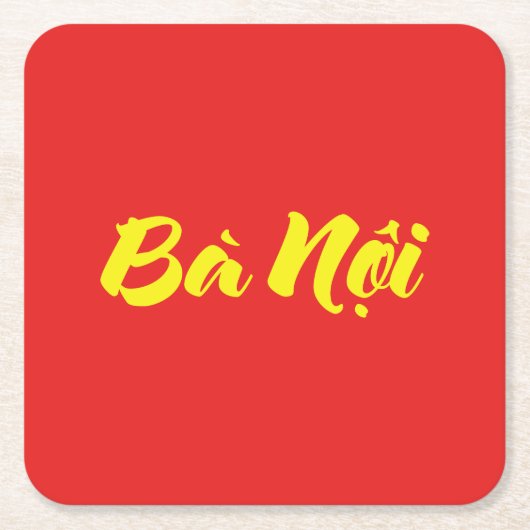 Vietnamees (vaderlijk) grootmoeder - Bà Nempli Kartonnen Onderzetters (Voorkant)