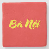 Vietnamees (vaderlijk) grootmoeder - Bà Nempli Stenen Onderzetter (Voorkant)