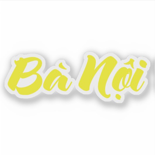 Vietnamees (vaderlijk) grootmoeder - Bà Nempli Sticker (Voorkant)