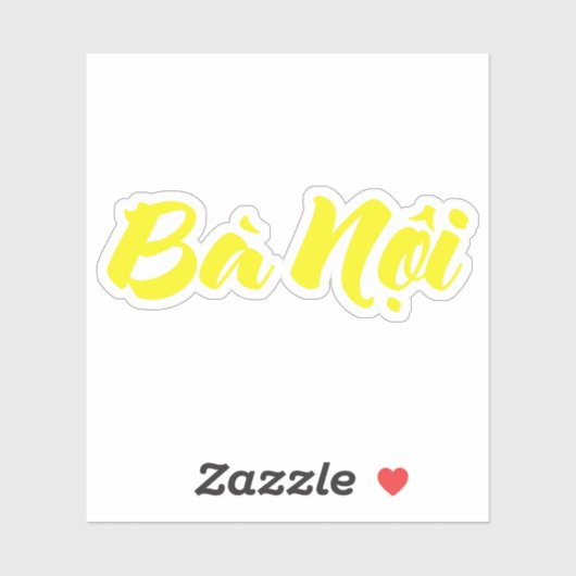 Vietnamees (vaderlijk) grootmoeder - Bà Nempli Sticker (Vel)