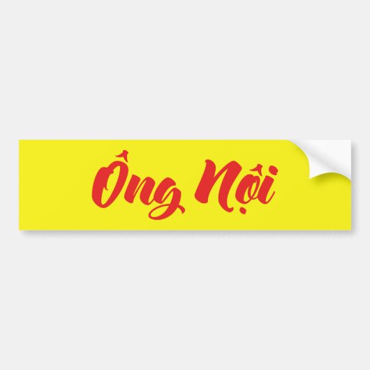 Vietnamees (vaderlijk) grootvader - Ông Nempli Bumpersticker (Voorkant)