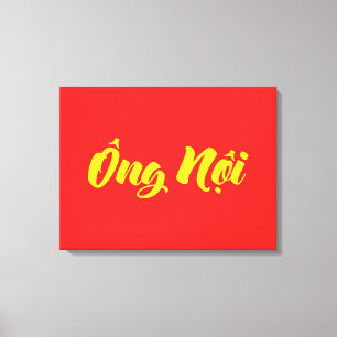 Vietnamees (vaderlijk) grootvader - Ông Nempli Canvas Afdruk