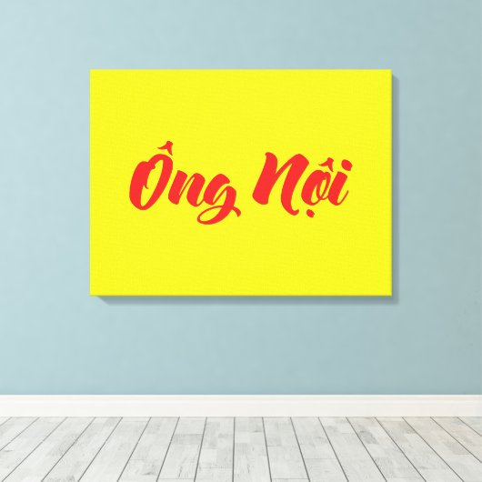 Vietnamees (vaderlijk) grootvader - Ông Nempli Canvas Afdruk (Insitu (Houten vloer))