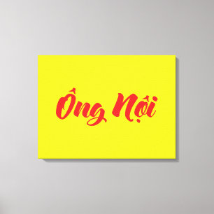 Vietnamees (vaderlijk) grootvader - Ông Nempli Canvas Afdruk