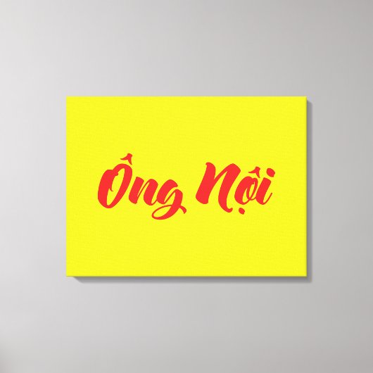 Vietnamees (vaderlijk) grootvader - Ông Nempli Canvas Afdruk (Voorkant)