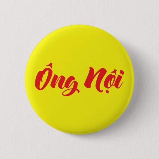 Vietnamees (vaderlijk) grootvader - Ông Nempli Ronde Button 5,7 Cm (Voorkant)