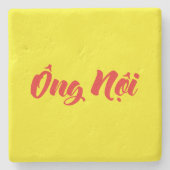 Vietnamees (vaderlijk) grootvader - Ông Nempli Stenen Onderzetter (Voorkant)