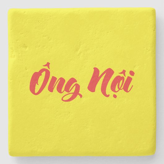 Vietnamees (vaderlijk) grootvader - Ông Nempli Stenen Onderzetter (Voorkant)