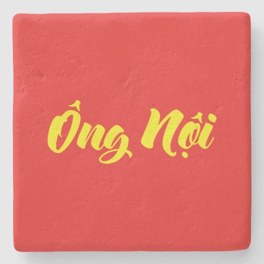 Vietnamees (vaderlijk) grootvader - Ông Nempli Stenen Onderzetter (Voorkant)