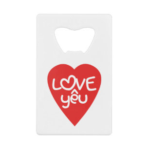 Vietnamees Valentijn ♥ Liefde Yêu ♥ Aziatische Woo Creditkaart Flessenopener