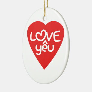 Vietnamees Valentijnsdag ♥ Liefde Yêu ♥ Aziatische Keramisch Ornament