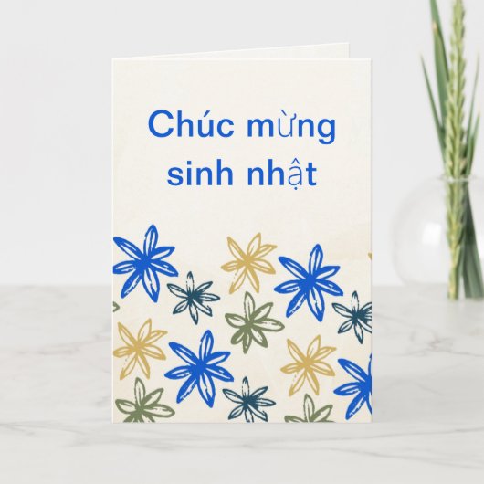 Vietnamees Verjaardag Kaart (Voorkant)
