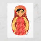 Vietnamees vuur Matryoshka Briefkaart (Voorkant)