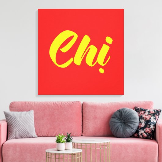 Vietnamees zuster - Ch ~ Tiakng Vioottaal Canvas Afdruk (Insitu (Woonkamer))