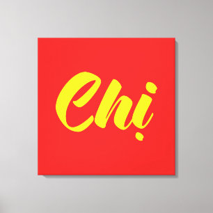 Vietnamees zuster - Ch ~ Tiakng Vioottaal Canvas Afdruk