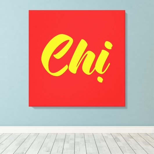 Vietnamees zuster - Ch ~ Tiakng Vioottaal Canvas Afdruk (Insitu (Houten vloer))