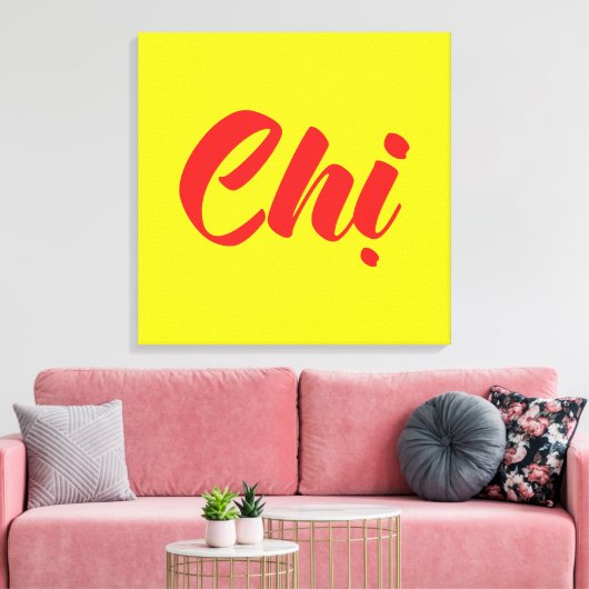 Vietnamees zuster - Ch ~ Tiakng Vioottaal Canvas Afdruk (Insitu (Woonkamer))