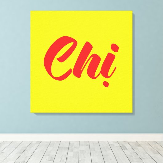 Vietnamees zuster - Ch ~ Tiakng Vioottaal Canvas Afdruk (Insitu (Houten vloer))