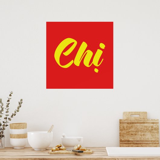 Vietnamees zuster - Ch ~ Tiakng Vioottaal Poster (Keuken)