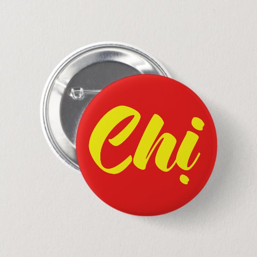 Vietnamees zuster - Ch ~ Tiakng Vioottaal Ronde Button 5,7 Cm (Voorkant /achterkant)