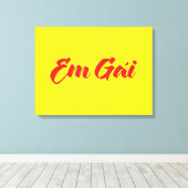 Vietnamees zuster - Em Gái ~ Tipassng Vioott Canvas Afdruk (Insitu (Houten vloer))