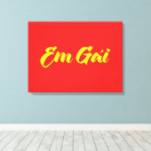 Vietnamees zuster - Em Gái ~ Tipassng Vioott Canvas Afdruk (Insitu (Houten vloer))