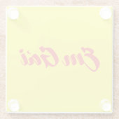 Vietnamees zuster - Em Gái ~ Tipassng Vioott Glazen Onderzetter (Achterkant)