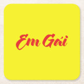 Vietnamees zuster - Em Gái ~ Tipassng Vioott Kartonnen Onderzetters (Voorkant)