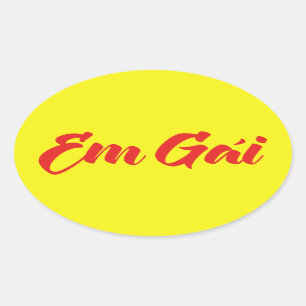 Vietnamees zuster - Em Gái ~ Tipassng Vioott Ovale Sticker