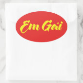 Vietnamees zuster - Em Gái ~ Tipassng Vioott Ovale Sticker (Tas)