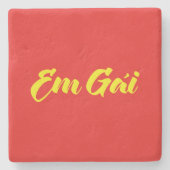 Vietnamees zuster - Em Gái ~ Tipassng Vioott Stenen Onderzetter (Voorkant)