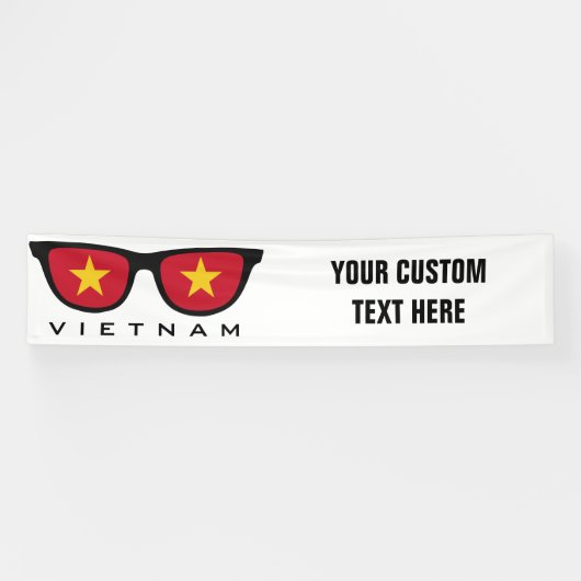 Vietnamese aangepaste tekst- en kleurenbanner voor spandoek (Horizontaal)