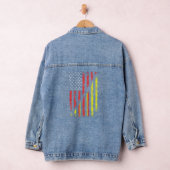 Vietnamese Amerikaanse vlag retro stijl USA Vietna Denim Jacket (Hangar)