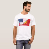 Vietnamese Amerikaanse vlag T-shirt (Voorkant volledig)