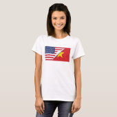 Vietnamese Amerikaanse vlag T-shirt (Voorkant volledig)